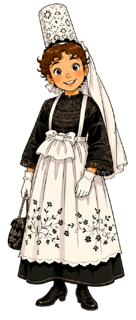 Autocollant Petite Bigoudène Traditionnelle