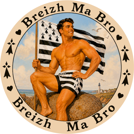 Autocollant Breton Homme « Breizh Ma Bro » – Fabrication Bretonne