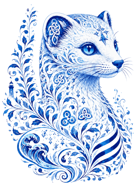 Autocollant Hermine Bleue de Bretagne