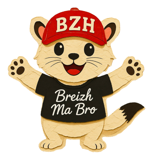 Autocollant Bébé Hermine Breizh Ma Bro
