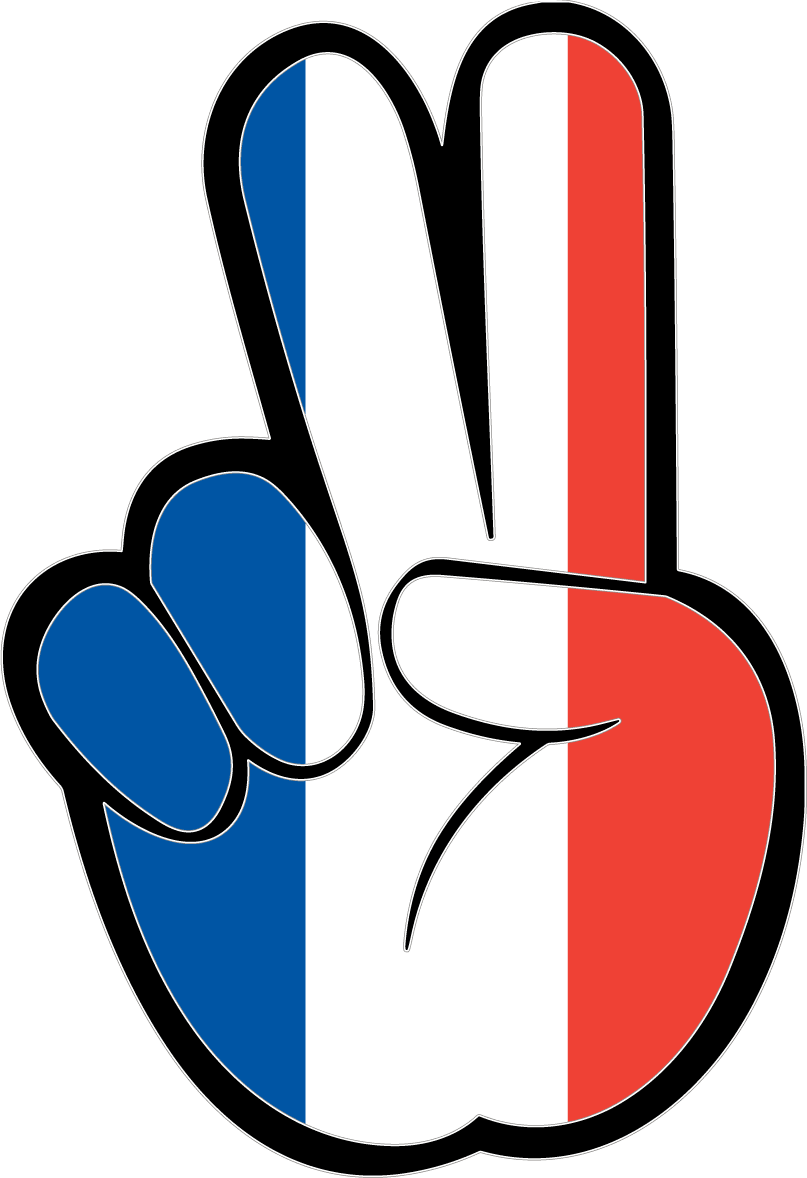 Hallo Biker Aufkleber Frankreich Flagge