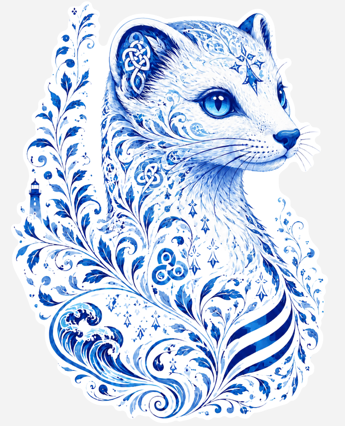 Tatouage Temporaire Hermine Bleue de Bretagne