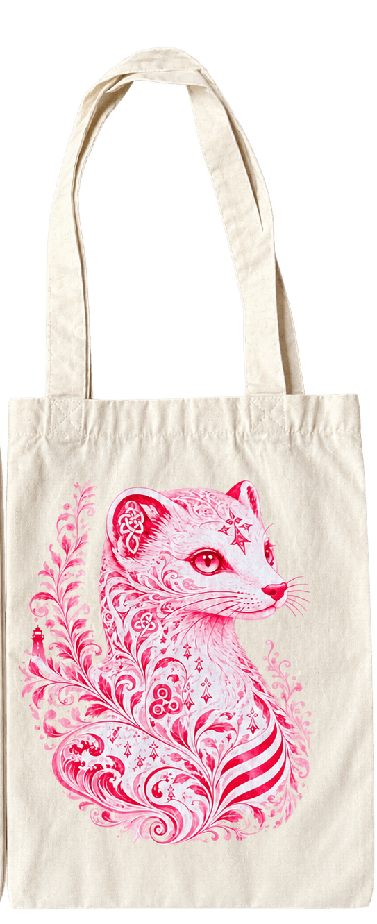 Tote bag breton Hermine stylisée en coton