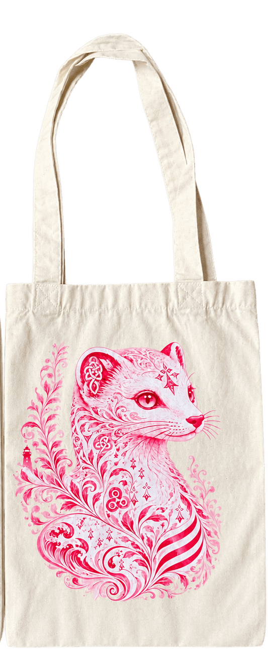 Tote bag breton Hermine stylisée en coton