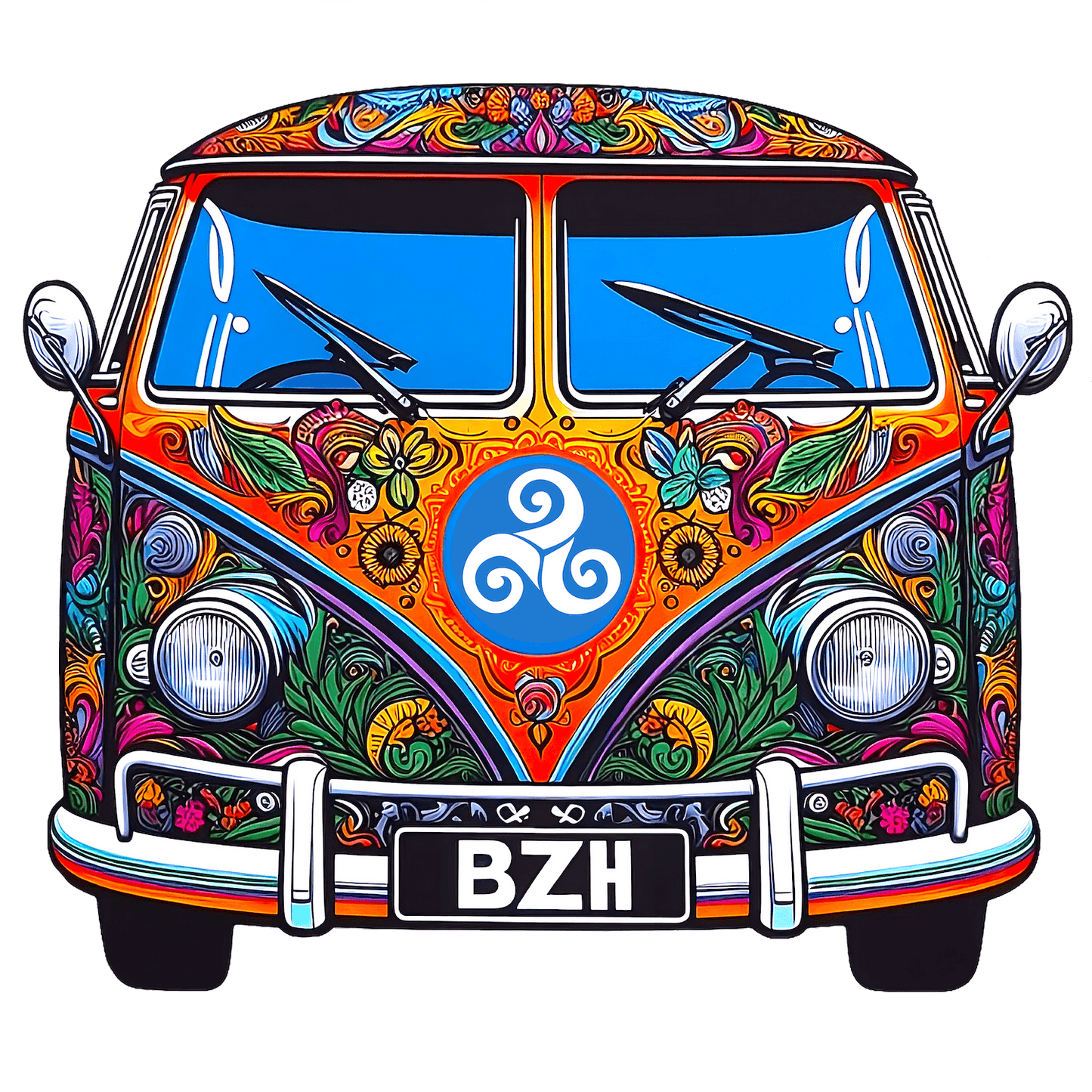 T-shirt unisexe Van BZH : Évasion et fierté bretonne - Autocollant BZH