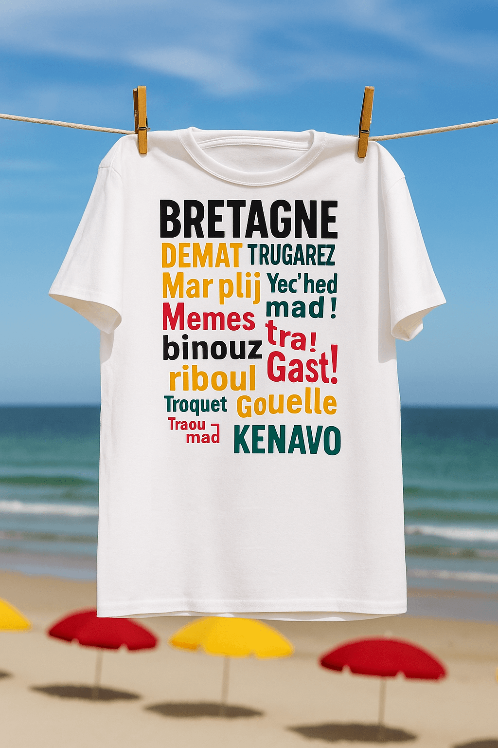 T-shirt “Kit de survie Breton – Spécial Troquet”