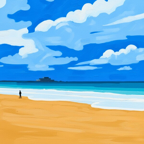 Solitude Malouine Toile 20x20 cm