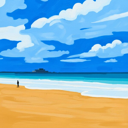 Solitude Malouine Toile 20x20 cm