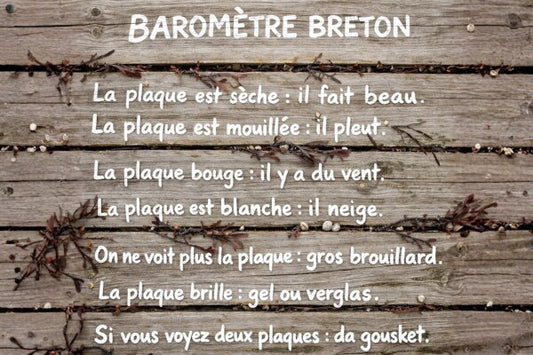 Plaque Métal Baromètre Breton 30 x 20 cm
