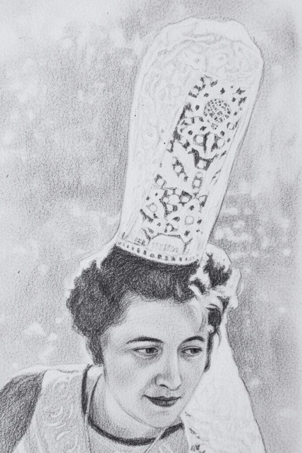 Poster Portait d'une Bigoudène 30x20 cm