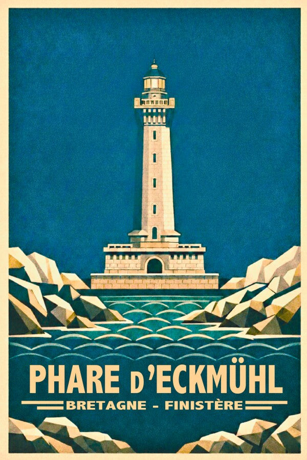 Poster Phare d’Eckmühl – Bretagne, Finistère