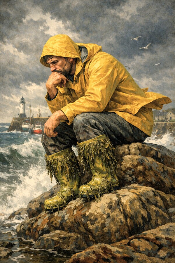 Le Penseur Breton Poster 30x20 cm