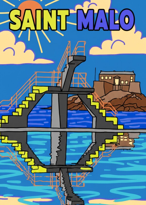 Saint-Malo Piscine du Bon Secours Poster