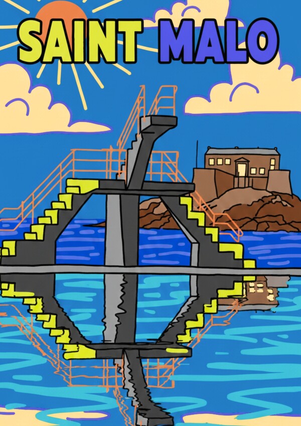 Saint-Malo Piscine du Bon Secours Poster