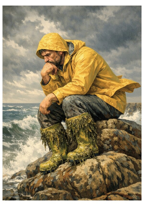 Le Penseur Breton Solitaire Poster