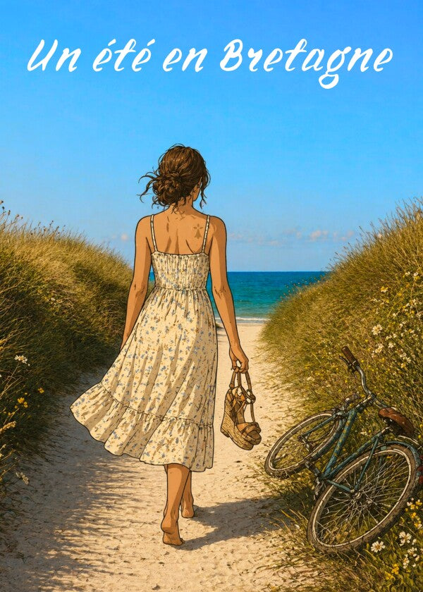 Poster Breton – Un Été en Bretagne | Illustration Originale 50×70 cm