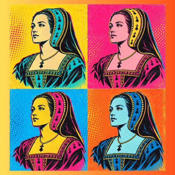 Affiche Anne de Bretagne Pop 50x50 cm