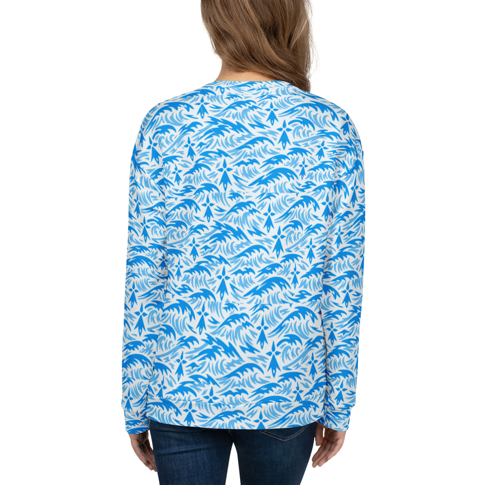 Sweat-Shirt Unisexe Bretagne Vagues Hermines