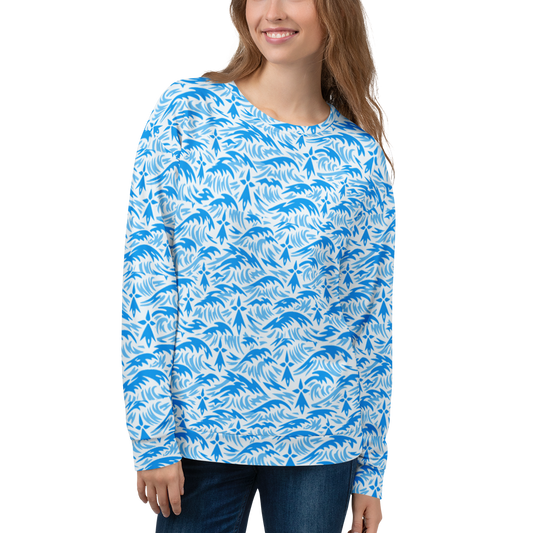 Sweat-Shirt Unisexe Bretagne Vagues Hermines