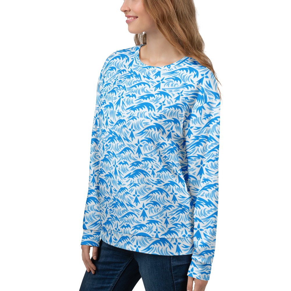 Sweat-Shirt Unisexe Bretagne Vagues Hermines