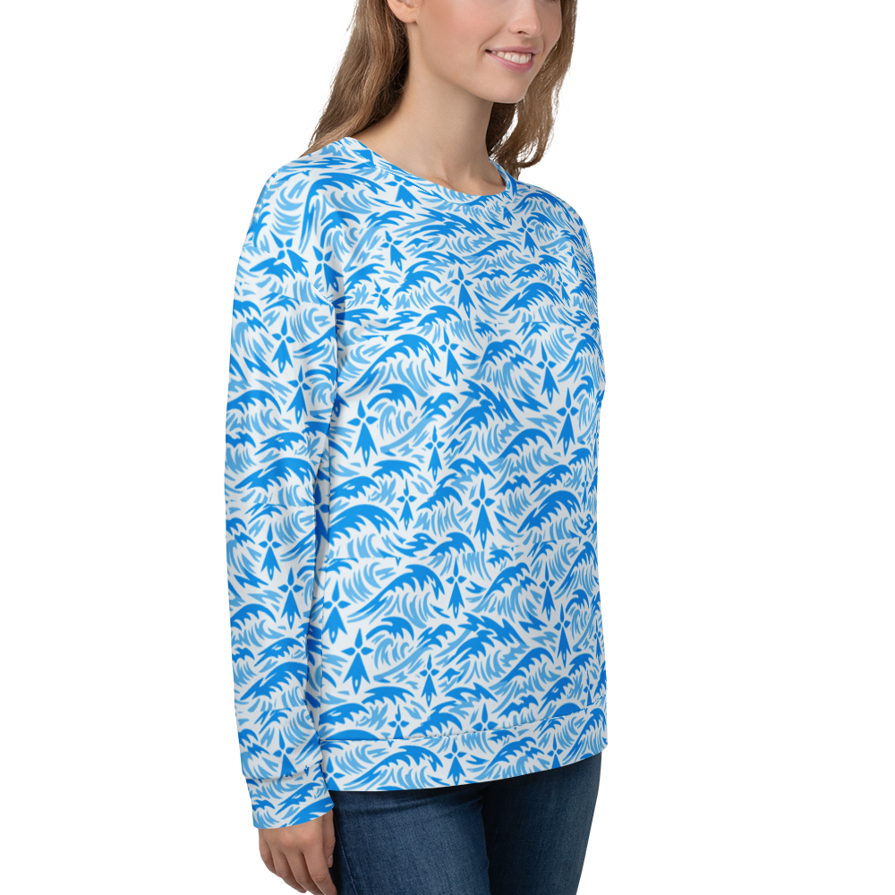 Sweat-Shirt Unisexe Bretagne Vagues Hermines