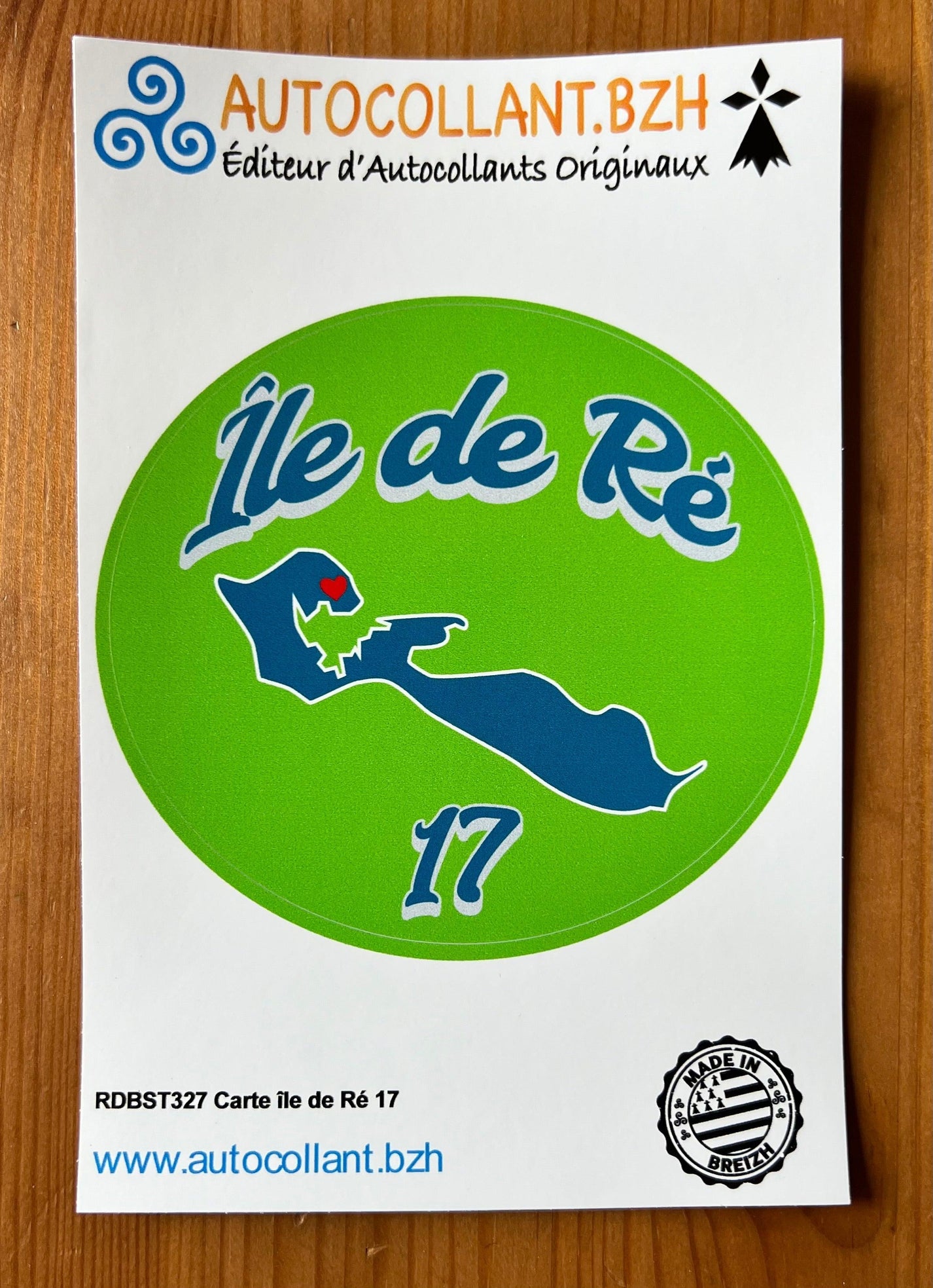 Autocollant Carte Île de Ré 17 Charente Maritime – Rêves de Bretagne
