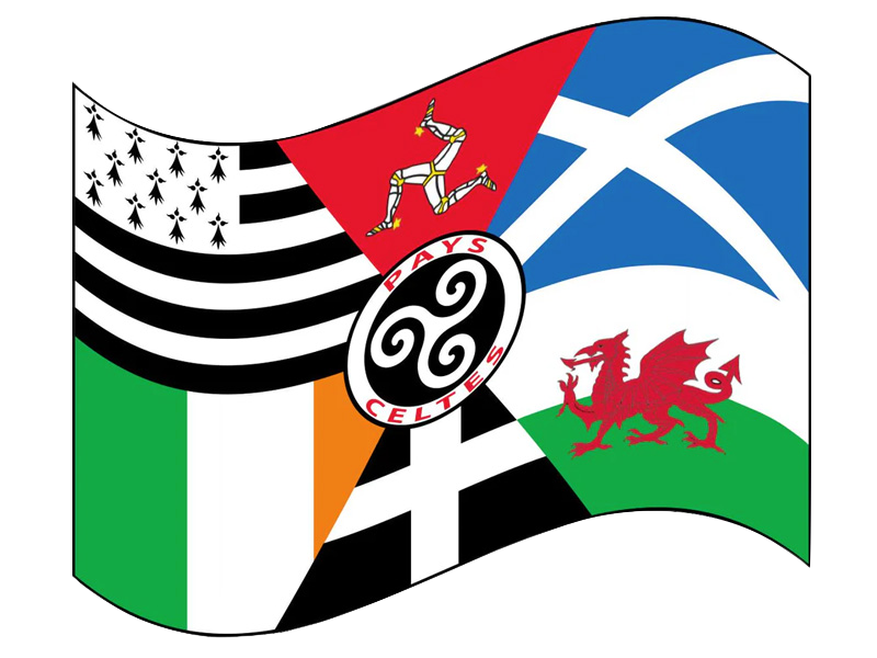Autocollant Drapeau Interceltique 6 Régions