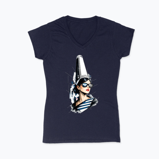 👕 T-shirt Breton Col V — Bigoudène, Fragment