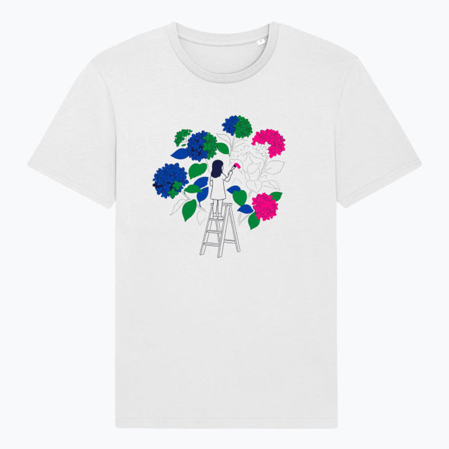 T-shirt Bio Hortensias du Printemps – Coton Biologique Breton