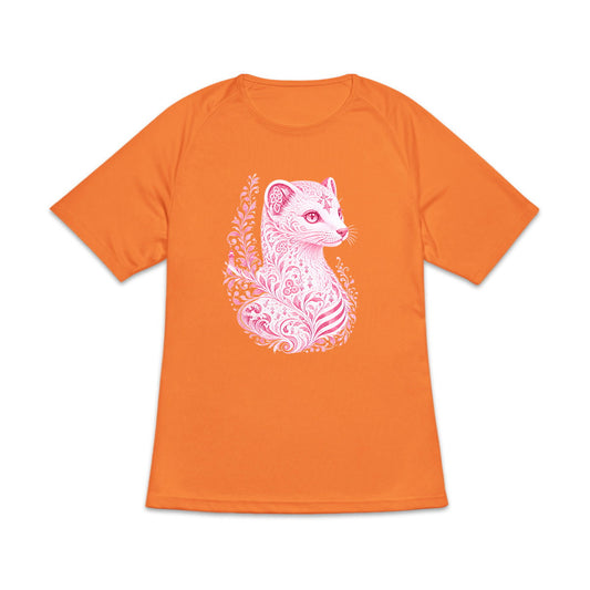 T-shirt de sport recyclé Hermine Stylisée Rose - face_0