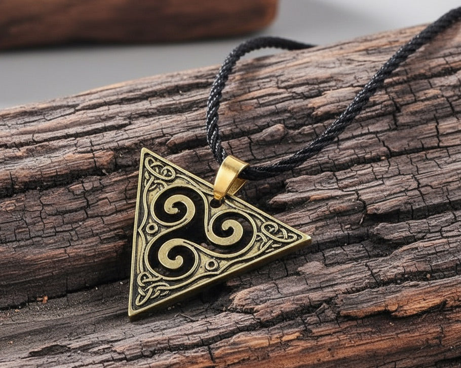 Collier « Triskel Triangulaire » – Esprit celte et symbole de protection