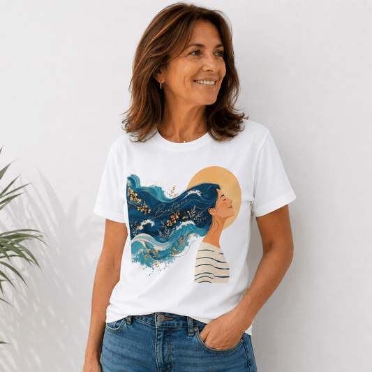 T-shirt Breton « L'Âme des Vagues »