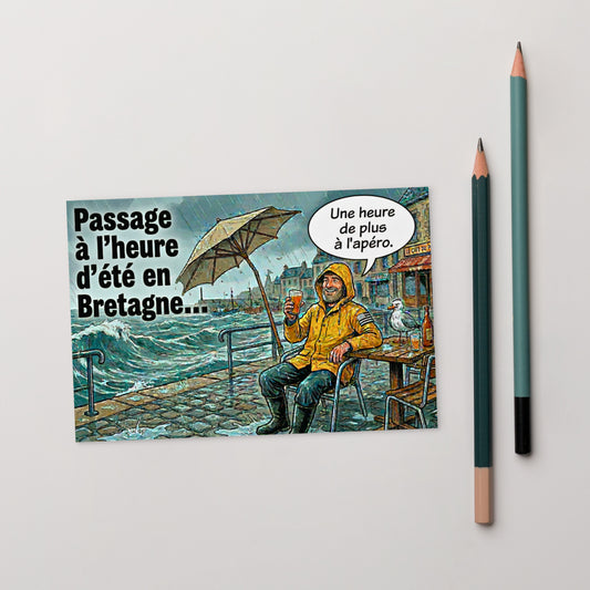 Carte postale L'heure d'été en Bretagne