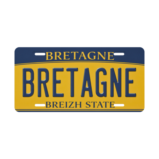 🇺🇸 Plaque décorative aluminium “Bretagne – Style New York”