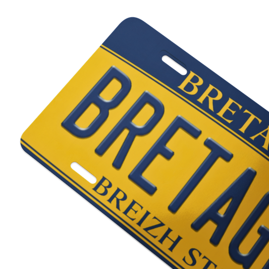 🇺🇸 Plaque décorative aluminium “Bretagne – Style New York”