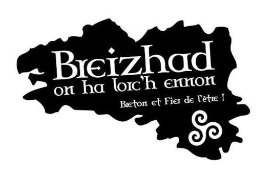 Autocollant Breizhad Breton et Fier de L'être (Noir) - Autocollant BZH