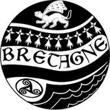 Autocollant Breton Bretagne Hermine Triskell Vague