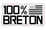 autocollant Breton 100% Breton