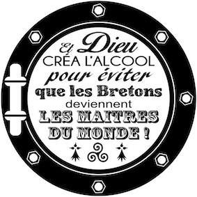 Autocollant Breton Et Dieu Créa L'Alcool - Autocollant BZH