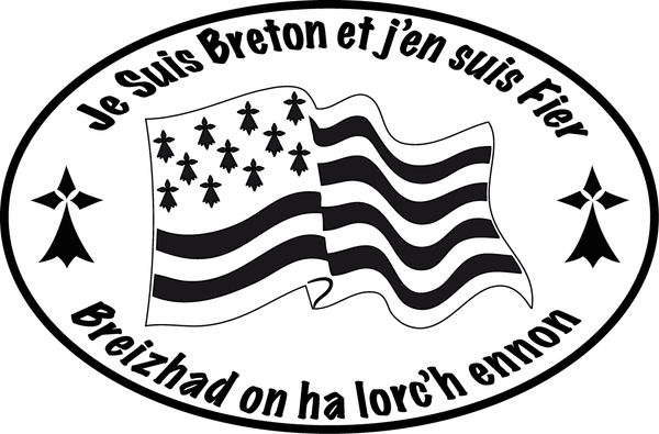 Autocollant Breton Je Suis Breton et j'en Suis Fier breizhad on ha lorc'h ennon - Autocollant BZH