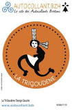 Autocollant Breton La TriGoudène Orange Gauche