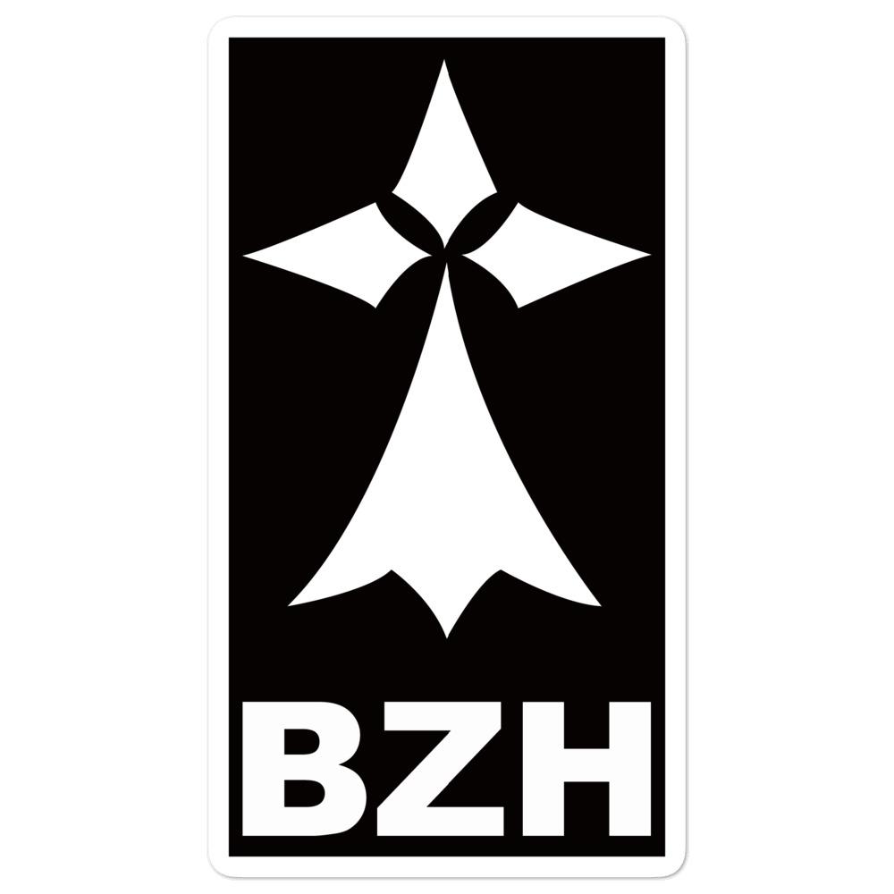 Autocollant Breton Noir Hermine BZH Autocollant BZH