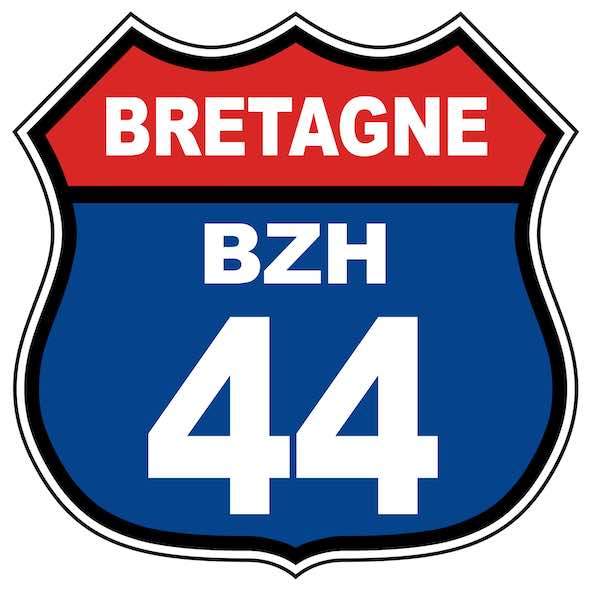 Autocollant Breton Route 66 Bretagne BZH 44