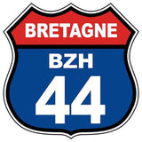 Autocollant Breton Route 66 Bretagne BZH 44