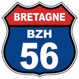 Autocollant Breton Route 66 Bretagne BZH 56