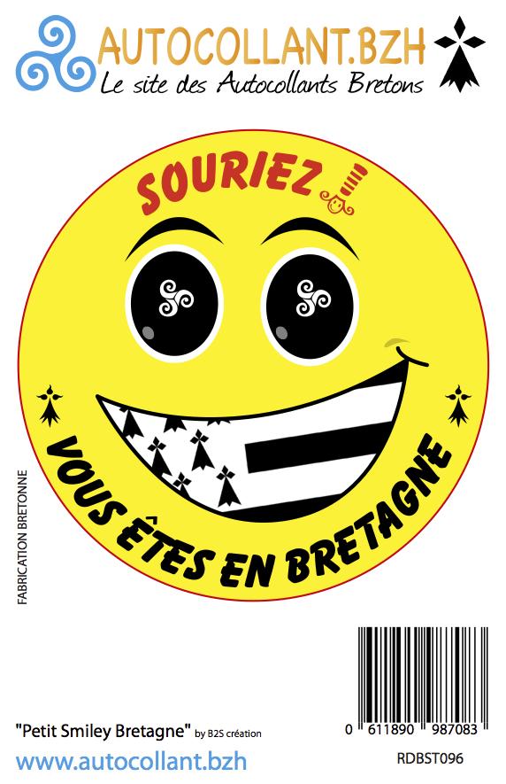 Autocollant Breton Smiley Bretagne