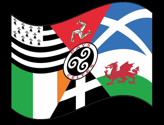 Autocollant Drapeau Interceltique 6 Régions - Autocollant BZH