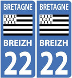 Autocollants BREIZH 35 plaques Moto
