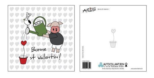 Carte St Valentin - Autocollant BZH