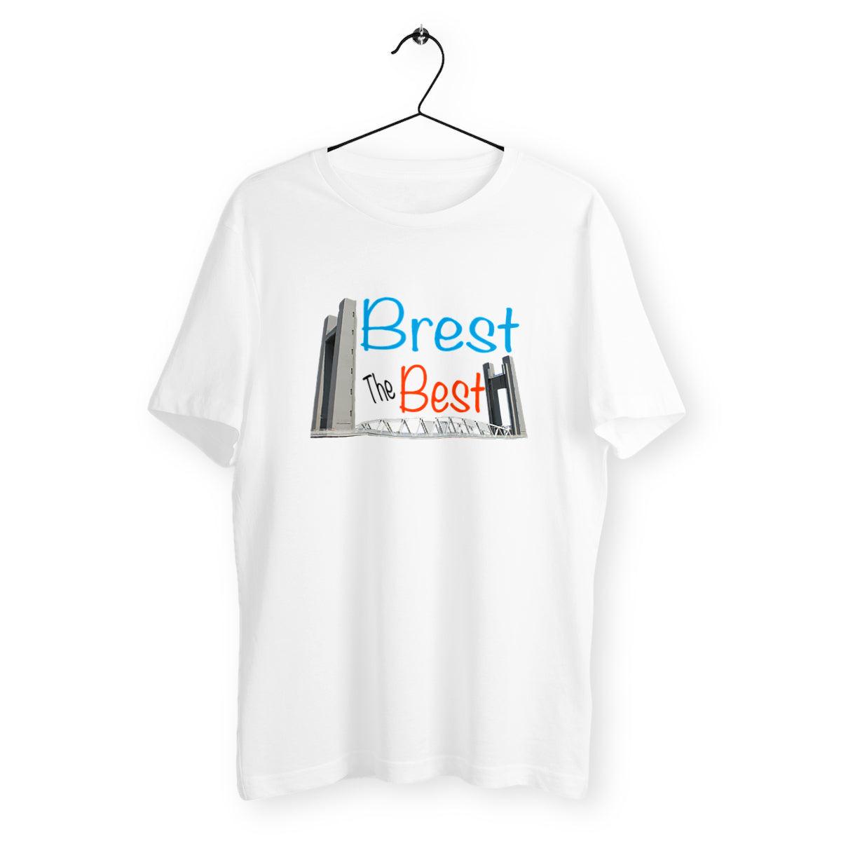 Tee-shirt Brest The Best - 100% coton biologique - Unisexe - Autocollant BZH